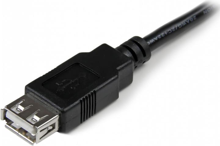 Actual product image StarTech USB 2.0 Extension 15cm - USB-A extension cable plug to socket - Black (0.15 m, USB 2.0)