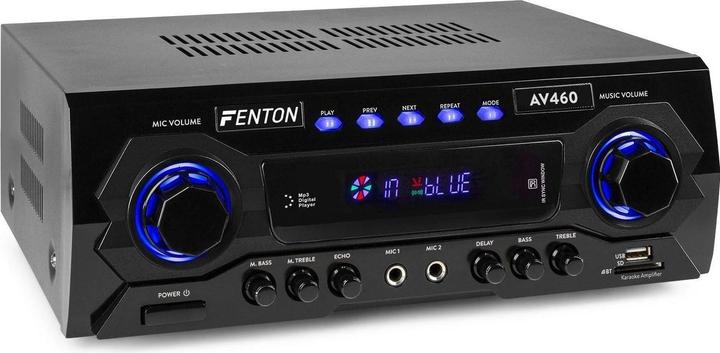 Image du produit Karaoke amplificateur - Fenton AV460 - Bluetooth & 2 microphones avec effet d'écho et de retard - 500W (Stade final)
