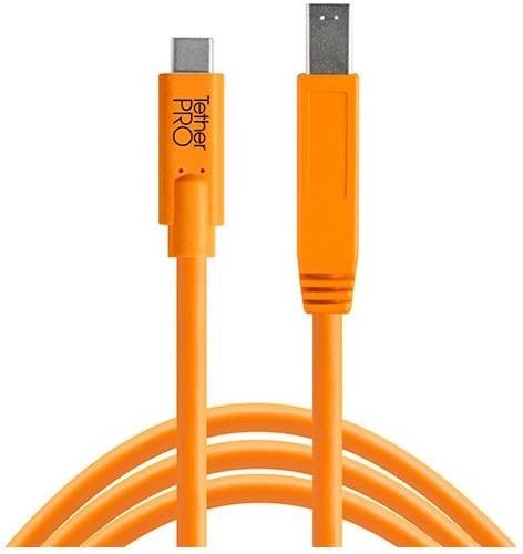 Produktbild Tether Tools Kabel TetherPro USB-C zu USB 3.0 Male B, 4.6 m Orange (Kabel)