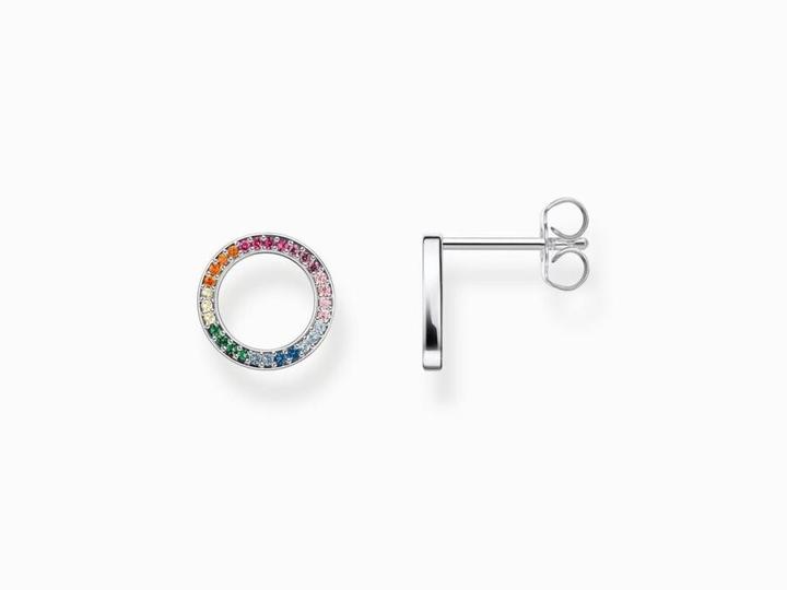Immagine prodotto Thomas Sabo Orecchini a perno insieme tondi con pietre colorate Argento annerito (Argento 925)