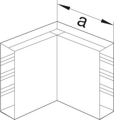 Actual product image Hager TEH L87617030 Inside corner FB80130 grey