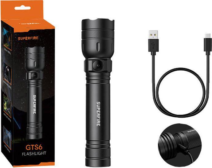 Productafbeelding Superfire Zaklamp GTS6, 360lm, USB-C (13.70 cm, 360 lm)