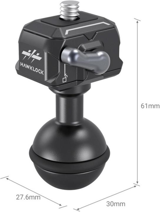 Actual product image SmallRig 3600 Drop in HawkLock Mini Quick Release 1/4" 20 Ball Head
