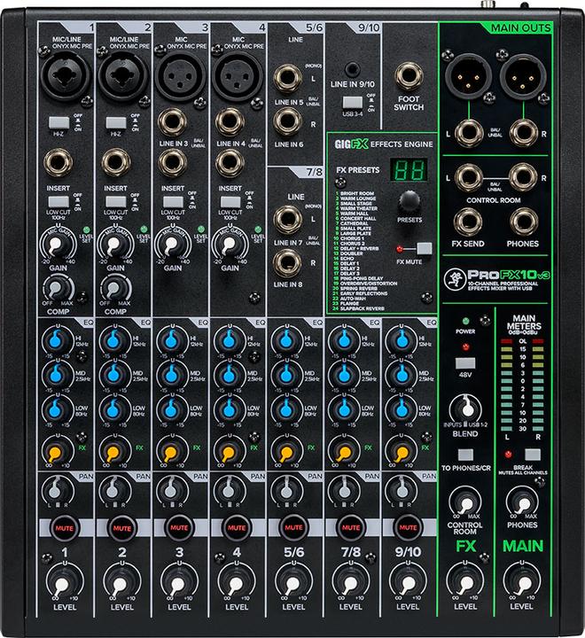 Mackie ProFX10v3 (Studio- and Livemixer)
