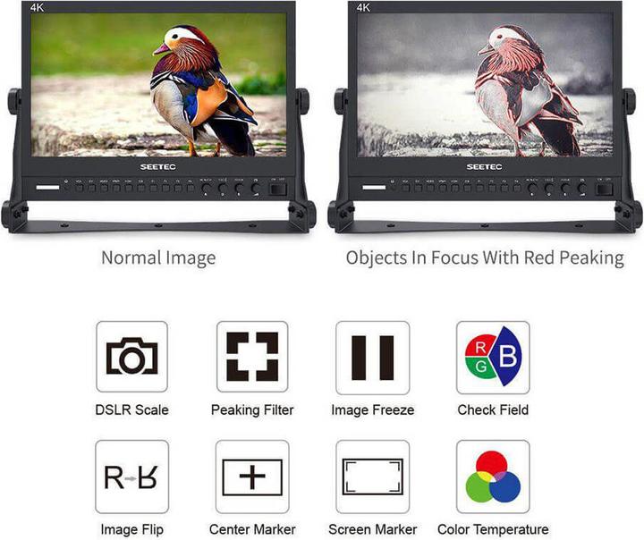 Image du produit Feelworld SEETEC 13.3" Aluminum Design IPS 1920x1080 Pro Broadcast LCD Monitor with 3G SDI HDMI AV (13.30")