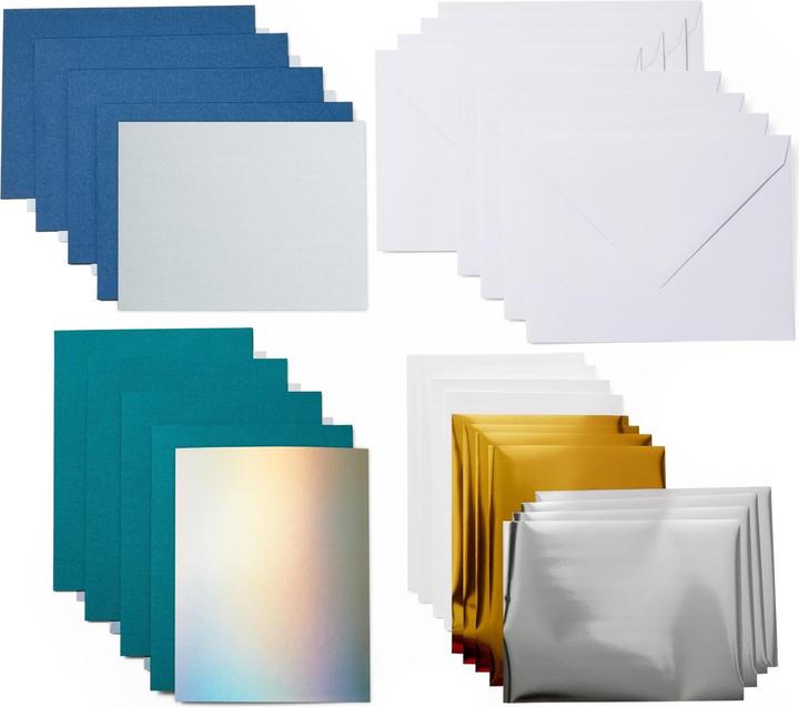 Actual product image Cricut Blank Card Joy 10.8 x 14 cm Transfer, Teal/Blue, 8 pieces (8 pcs.)