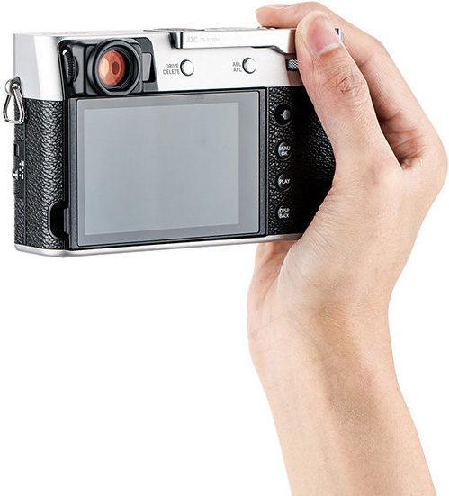 Actual product image JJC TA X100V Thumbs Up Grip Zilver voor Fuji X 100V / X 100F / X E3