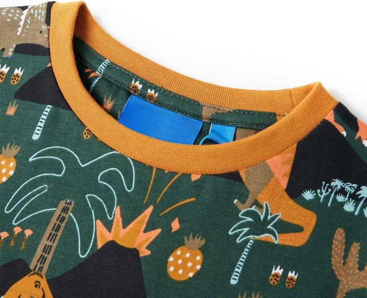 Produktbild VidaXL Kinderpyjama mit Langen Ärmeln Dunkelgrün 140,Material (140)