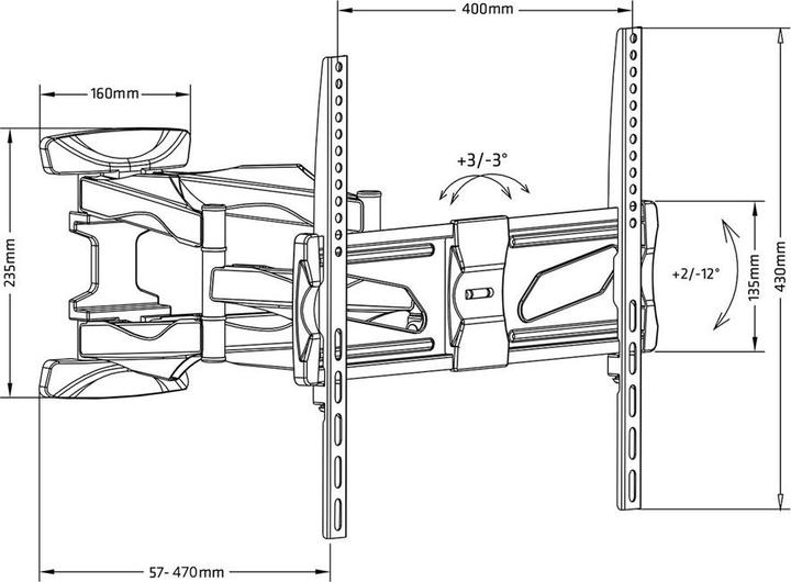 Produktbild Maclean MC-781 TV-Halterung (70 Zoll) (Wand, 70", 45 kg)