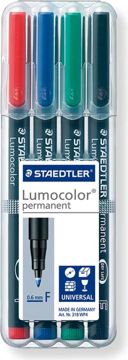 Actual product image Staedtler Lumocolor permanent (Multicoloured, 0.60 mm, 4 x)