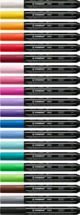 Immagine prodotto STABILO Creatore di acrilico GRATUITO (Pink, Azzurro, Nero, Bianco, 3 mm, 5 x)