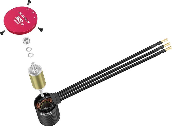 Actual product image Hobbywing QuicRun 3652SL G2 Sensorless Motor 4000kV 3.175mm Shaft