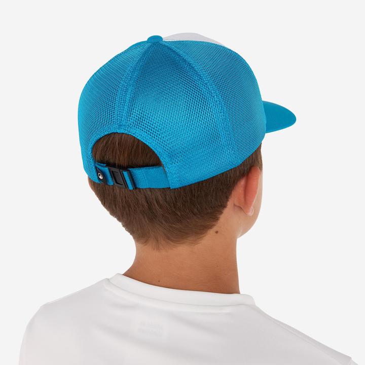 Actual product image Olaian Cap Kinder UV-Schutz Surfen Trucker Catch Thrill blau/weiss (53, 54, 55, 56)