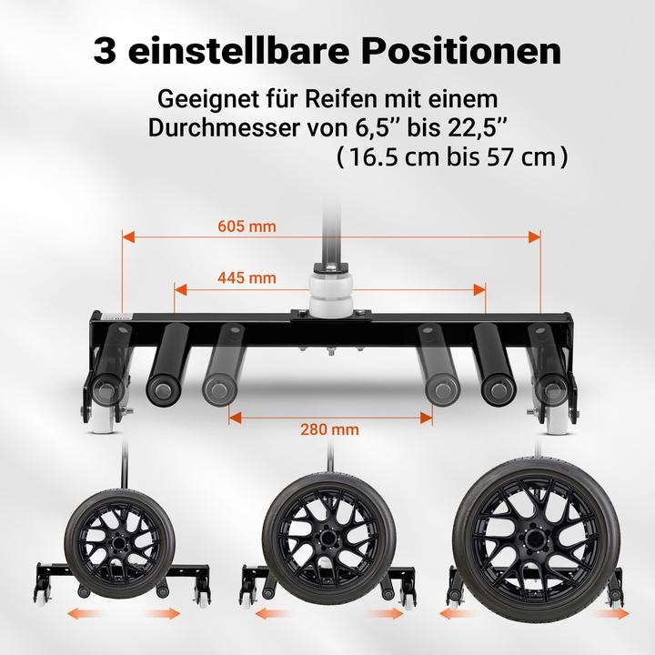 Produktbild XPOtool Reifenmontagewagen 250 kg Radheber 17-56,5 cm (6,5-22,5") Radmontage