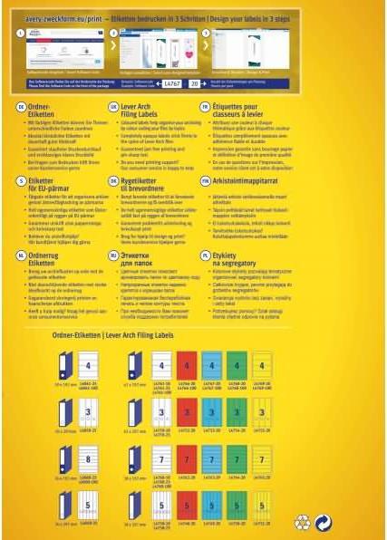 Actual product image Avery Folder labels
