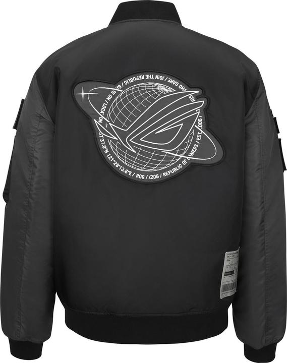 Image du produit ASUS ROG Cosmic Bomber, Bomber, Homme, Adulte, XL, SML, Black, Grey (XL)