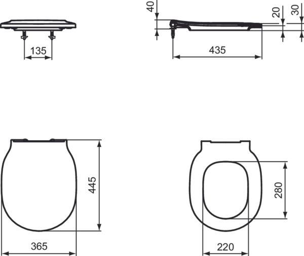 Produktbild Ideal Standard WC-Sitz Connect Air Wrapover weiss E036701