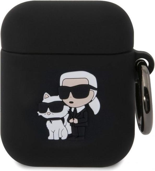 Karl Lagerfeld AirPods 1/2 Logo NFT Karl and Choupette Silicone Case (Headphone sleeve)