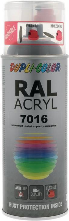 Image du produit Dupli-Color Peinture acrylique satiné mat RAL 7016 gris anthracite (Gris anthracite, 0.40 l)