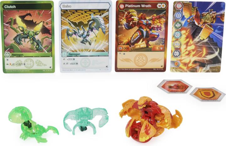 Immagine prodotto Spin Master Bakugan Evolutions, Wrath con Nano Echo e Clutch Platinum Power Up