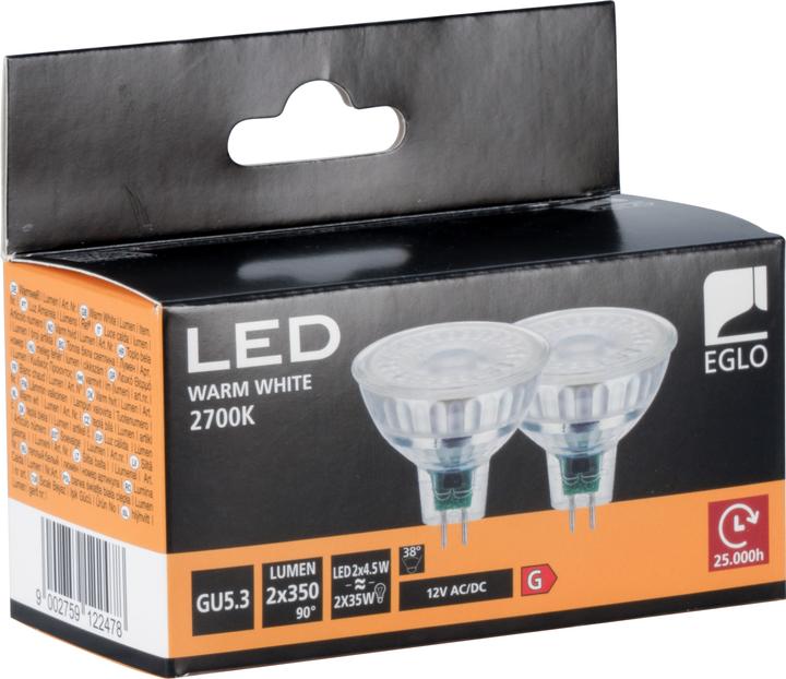 Produktbild EGLO Leuchmittel LED GU5.3. (GU5.3, 3 W, 350 lm, 2 x, D)