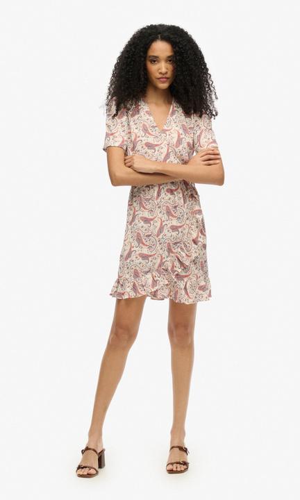 Actual product image Superdry Ss Printed Mini Wrap Dress (14)