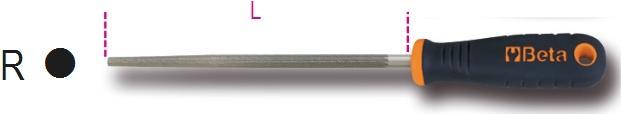 BETA 017190061 1719BMX8/R Süsse Feile, rund mit Griff 200 mm