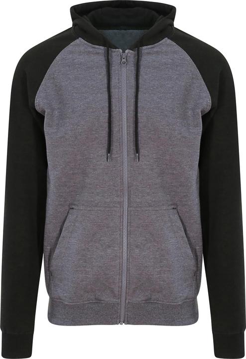 Awdis Hoodie mit durchgehendem Reissverschluss Baseball
