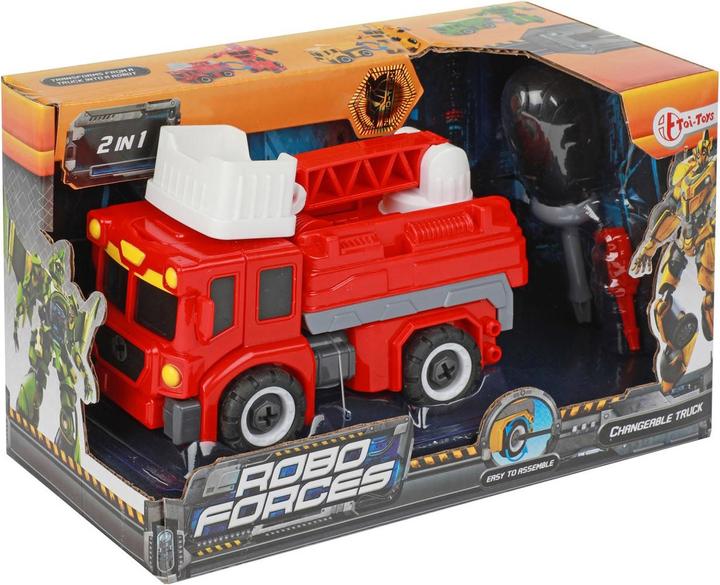 Actual product image Toi-Toys Roboforces change robot fire engine