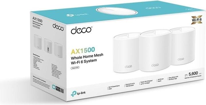Actual product image TP-Link WL-AP Access Point Deco X1500 Mesh System 3-Pack