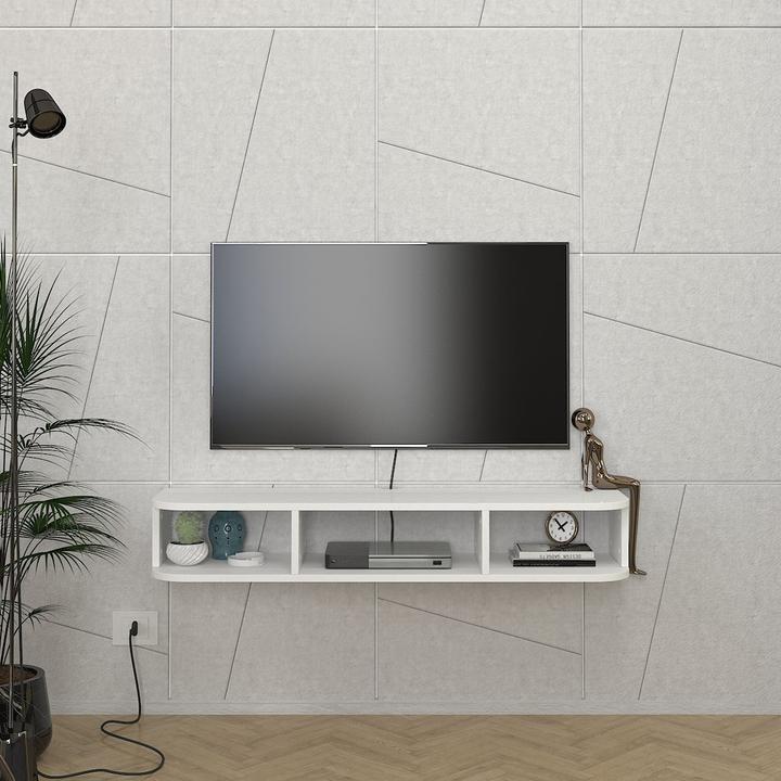 Produktbild En.Casa TV-Lowboard hängend Oundsvas 120x30x19 cm Weiss