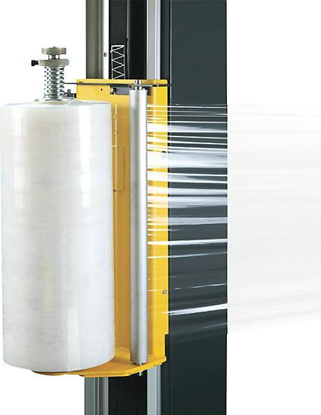 Immagine prodotto kaiserkraft Fasciapallet OneWrap-L, con tavola rotante, carrello con freno meccanico.