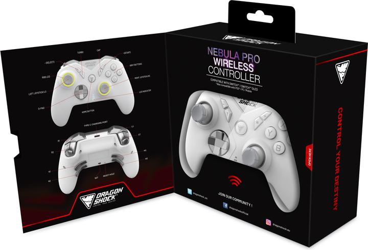 Produktbild DragonShock Controller Nebula Pro Wireless weiss Switch (Switch)