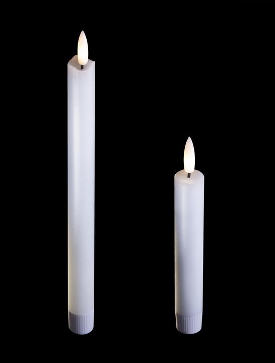 Produktbild Novaliv Weisse LED Stabkerze mit Timerfunktion 6er Set - Stabkerze LED bewegliche Flamme Timer - 12,5cm Höhe (6 x)