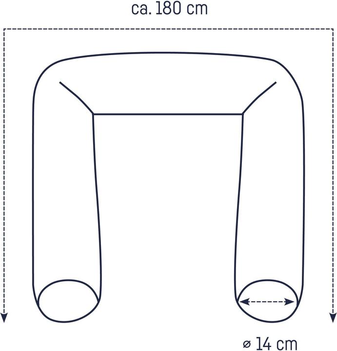 Actual product image Julius Zöllner Bed Snake - 180 CM - Stary