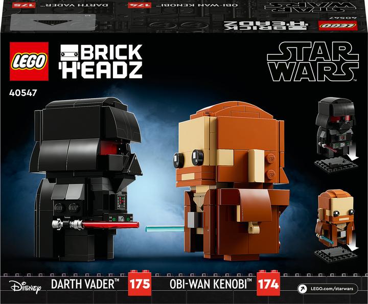Productafbeelding LEGO BrickHeadz - Obi-Wan Kenobi & Darth Vader (40547, LEGO Brickheadz)