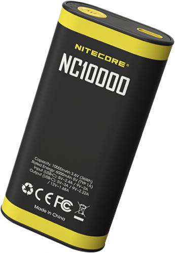 Nitecore Powerbank NC10000 - 10000mAh, 50 Lumen LED-Licht (10000 mAh, 37 Wh)