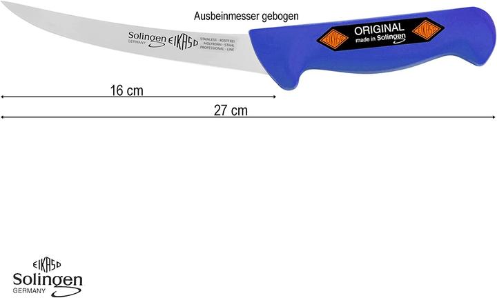 Produktbild Eikaso Solingen 3-Teiliges Profi Messer Set 1677B, blau (18 cm)