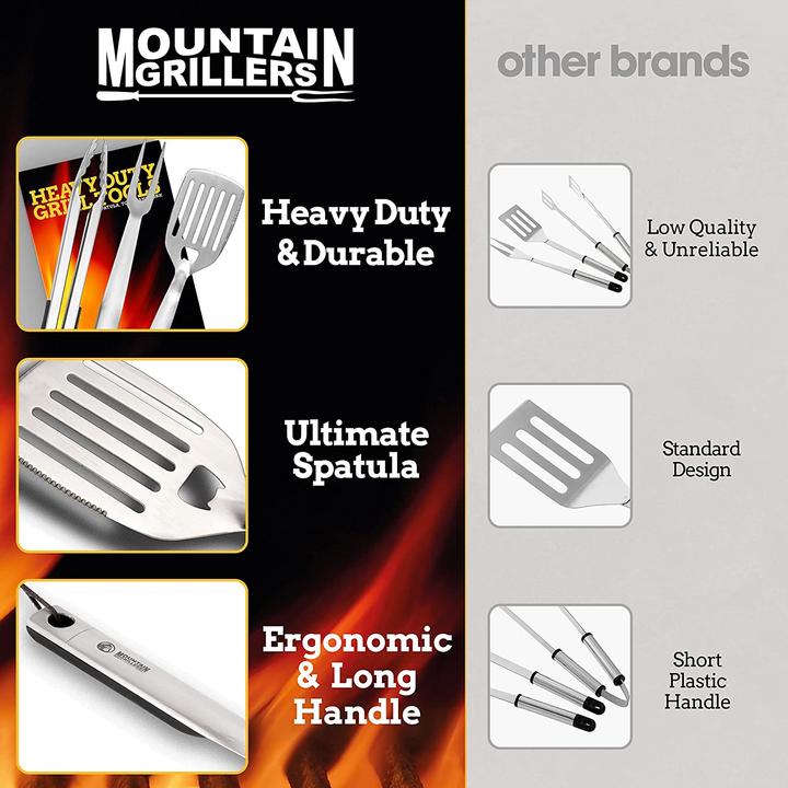 Image du produit Mountain Grillers Set d'ustensiles de barbecue, 3 pièces