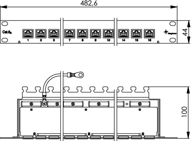Image du produit Telegärtner Cat 6+ Patch Panel MPP16 J02022A0060