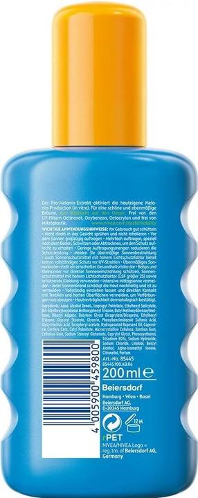 Actual product image NIVEA Sun Protection & Tan Sun Spray SPF30 200 ml (Sun spray, SPF 30, 200 ml, 227 g)
