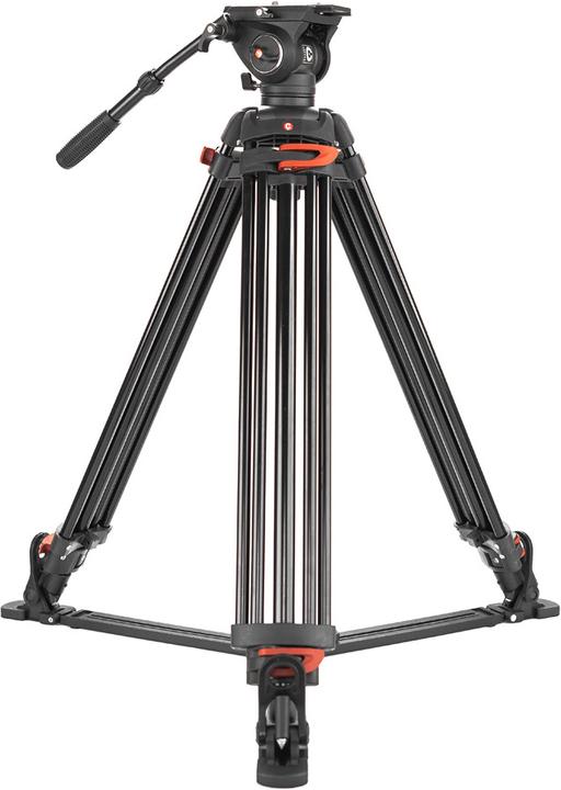 Produktbild Caruba Videostar 188 Pro Videostatief + vloeistof gedempte kop en Spreader (Metall)