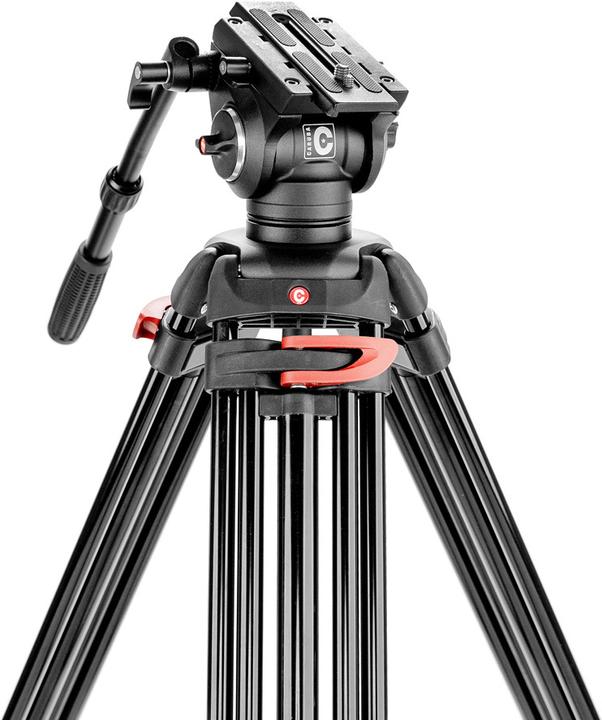 Produktbild Caruba Videostar 188 Pro Videostatief + vloeistof gedempte kop en Spreader (Metall)