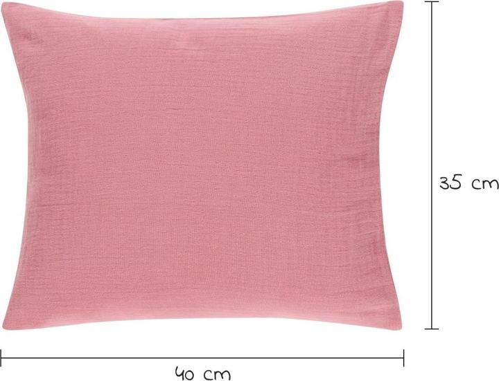 Produktbild Alvi Babybettwäsche & Bettsets Bettwäsche Mull mit Knopf 80 x 80 cm - Fox Glove (80 x 80 cm, 35 x 40 cm)