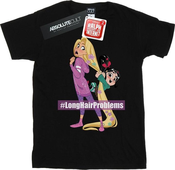 Actual product image Disney Mens Wreck It Ralph Rapunzel And Vanellope T-Shirt (5XL)
