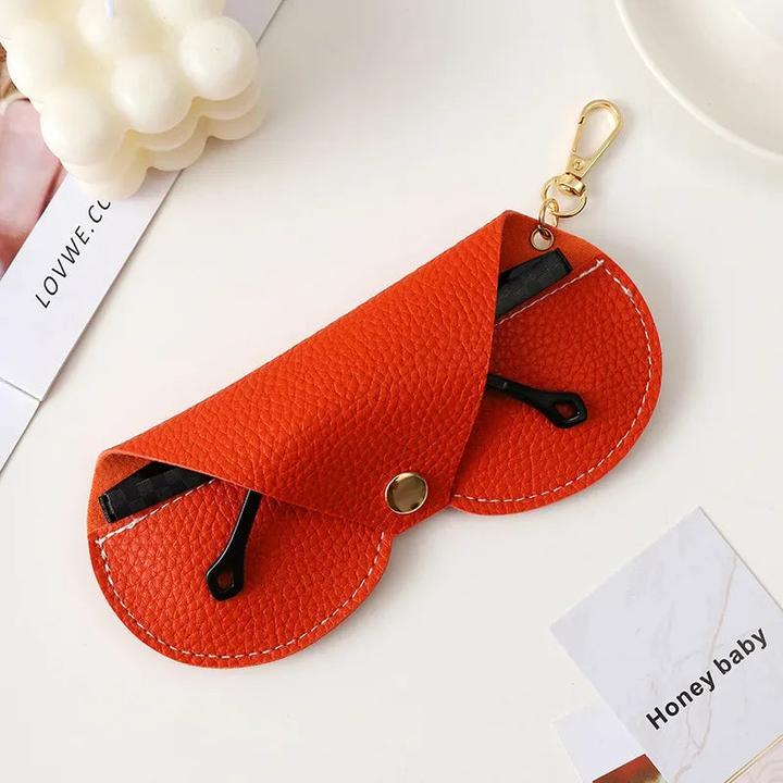 Immagine prodotto Only-Bags.Store Niedliche hängende PU Leder Sonnenbrille Lesen Brille Lagerung Tasche geprägt Brille Abdeckung
