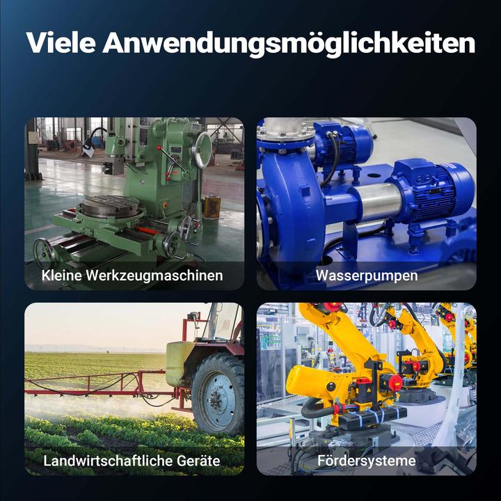 Produktbild Wiltec Elektromotor 1-phasig 4-polig Elektro Motor 0,55kW Einphasenmotor Motor
