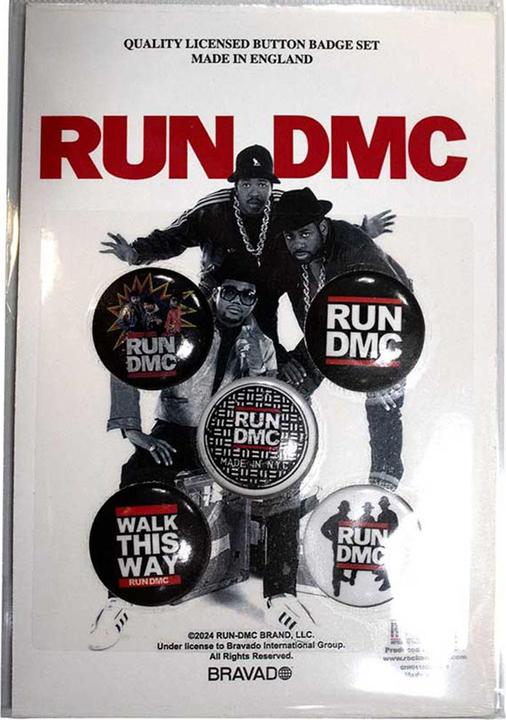 Produktbild Run DMC Abzeichen Walk This Way 5erPack Kunststoff Metall