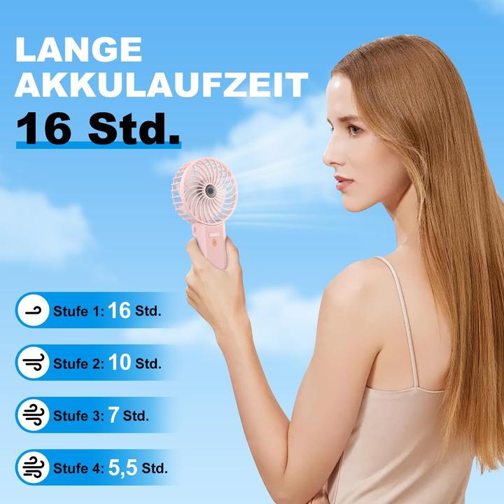 Image du produit Lepwings Faltbarer Mini-Ventilator, 4 Geschwindigkeiten (30 dB)