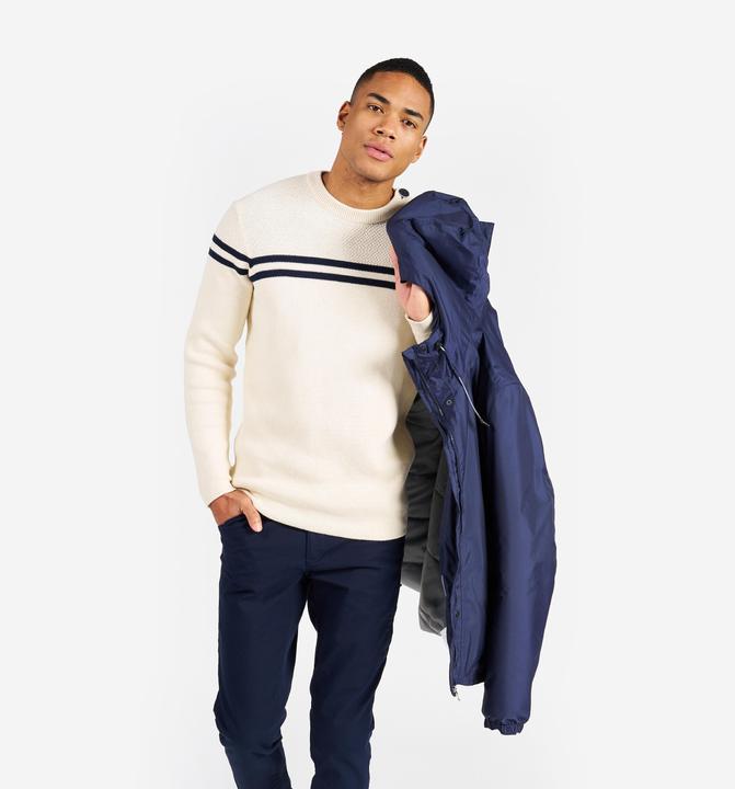 Immagine prodotto Tribord Maglia da vela uomo 100 beige/blu scuro a righe (XXL)